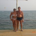Фотография "Я и любимая жена на море.
Турция 2008."