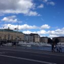 Фотография "Стокгольм, город на воде. 
Вид отеля, где останавливаются нобелевские лауреаты."