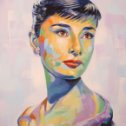 Фотография "Audrey Hepburn

Audrey Hepburn,portrait de l'actrice. Très beau tableau style Pop'art, peinture art'Style. Acrylique sur toile de lin montée sur châssis à clés Dimension 100/81cm,"