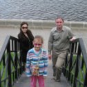 Фотография "Это сын Александр с женой Анастасией и дочерью Ариной на берегу Волги. г.Тверь."