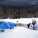 Фотография "16 декабря 2006 в Горной Шории с Леной Бибиковой мы покоряем сколны. ;-)"