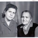Фотография "Бабушка Мария Агафоновна с дочерью - моей тетей Пелагеей Васильевной"