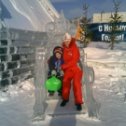 Фотография "Моя жена Лена с сыном Игорем, в ледовом городке"
