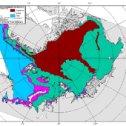Фотография "Экспедиция МЛАЭ-2011 в Карском море. Карта ледовой обстановки в Ледовитом океане от ААНИИ."