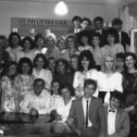 Фотография "Выпускной 10А, 1989г. Я - вторая справа во втором ряду сверху."