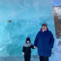 Фотография "Я с правнучкой возле льдины в сторону Юбилейного"