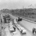 Фотография "1959 год.
Возле вокзала, вид с надземного пешеходного перехода. Ныне здесь здание железнодорожного вокзала"