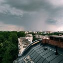 Фотография "Калининград. Работаем на крыше 8 этажного дома вот получилось такое фото"