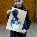 Фотография "Моя художница нарисовала любимицу всей нашей семьи Марусю!!!"