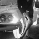 Фотография "Cвeтящиеся шины oт «Goodyear», 1961 гoд."