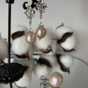 Фотография "Комплект: серьги и кулон  с барочным жемчугом и цирконами"