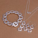 Фотография "Ювелирный набор украшений ожерелье/серьги, стерлинговое серебро (33030032233) шт."