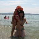 Фотография "Мы с мамой на пляже в Геленджике"