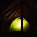 Фотография "Зюраткуль. Ночь. Палатка под деревянным шатором."