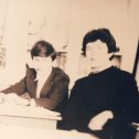 Фотография "В кабинете физики школы номер десять1979год. Наиль. Шайхинуров и. Алексей. Ключников"