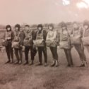 Фотография "Из институтского архива. Перед прыжком с парашутом.1968 год. Справа первая - я."
