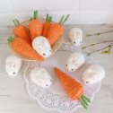 Фотография "Зайчики с морковками, зефир
 🐰🐰🥕🥕"