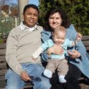 Фотография "Мая жена Анджела, мои сынок Адриан и Я в Стокгольме - Весна 2008"