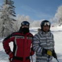 Фотография "На горных лыжах с товарищем!!!"