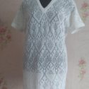 Фотография "Летняя ажурная блуза из итальянского хлопка и льна , связана на заказ ."