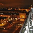 Фотография "Я на балконе, Хельсинки, вид с балкона на центр.вокзал"