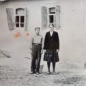 Фотография "Бабушка Таня и папа. 50-е годы. С. Высокое"