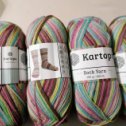 Фотография "Носочная пряжа Kartopu Sock Yarn 75% шерсть супервош ( можно стирать в машине),25% полиамид, 100 грамм 420 м цена 78 грн моток"