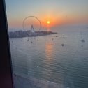 Фотография "Вид с окна , закат, Dubai, апрель, 24, 28 этаж"