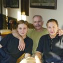 Фотография "Никита Михалков с сыновьями Артёмом и Степаном"