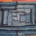 Фотография "Заготовка из обрезков джинсы для чего не знаю 🤔 ещё, может около дверной коврик или сумка 👛 или что еще можно сделать?"