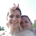 Фотография "Я и мой сын,отдых на озере"