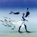 Фотография "COLLECTION D'AUTOMNE - Fall collection - oil on canvas by Pascal Lecocq, The Painter of Blue ®, 13”x16” 33x41cm, 1999, lec545, priv.coll.Antibes, France © pascal lecocq
#fashionweek 
#art #blue #painterofblue #painting #painter #artist #photooftheday #in #pint"