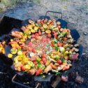 Фотография "Рёбрышки с овощами на садже🥔🍅🥩 🔥"