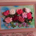 Фотография "Ленты  для вышивания роз сняла с букетов цветов, которые были мне  подарены на юбилей .
"
