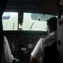 Фотография "наши надежные пилоты держат курс в Катманду, этот день я не забуду никогда)))я была счастива, что возвращаюсь домой)))"