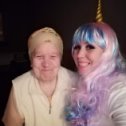 Фотография "Бабуля и я в костюме единорога. Хеллоуин "