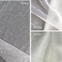 Фотография "Полупрозрачная новинка для римских штор – коллекция тканей Linen.
   Белый и серый оттенки с фактурой льна – нежное решение для комнат, не требующих сильного затенения"