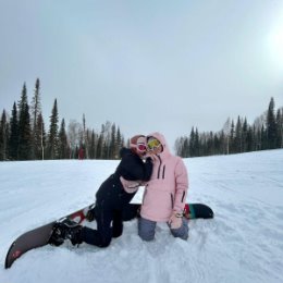 Фотография "Ксюшенька в Шерегеше на сноуборде катается ❤"
