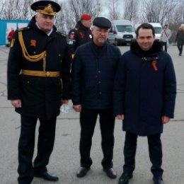 Фотография "Вице-адмирал Константин Кабанцов и губернатор мур. обл. Чибис А. В. "