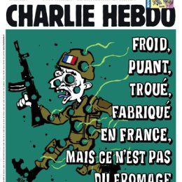 Фотография "⚡️«Charlie Hebdo» высмеяли рвение Макрона отправить французский легион на Украину

Солдат французского легиона, изрешечённый пулями и мини-загадка: "Холодный, воняет, с дырками, сделан во Франции, но не сыр"."