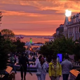 Фотография "Закат сегодня во Владивостоке не реально красивый"