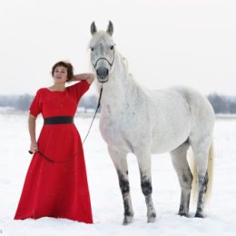 Фотография "Мила с конём"