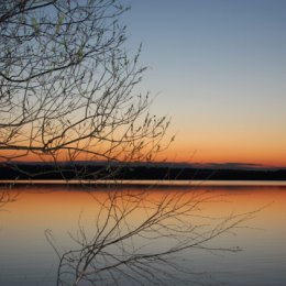 Фотография "Закат над озером Нерское."
