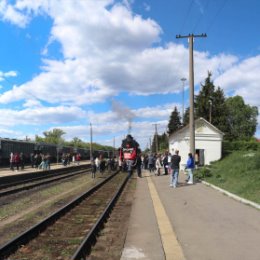 Фотография "Поезд победы, Ж/Д вокзал, Моршанск (04.05.2024)"