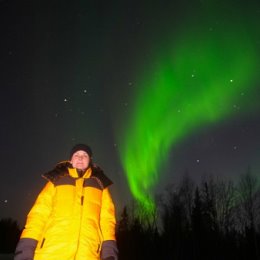 Фотография "Машуля покоряет Север.Мурманск северное сияние. "