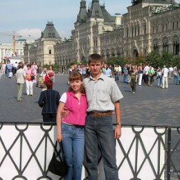 Фотография "Москва, август 2006 год. С женой"