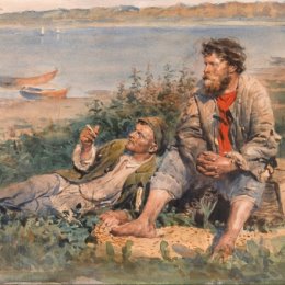 Фотография ""Рыбаки на Волге" , Маковский В.Е., 1896 😉😀👍🎣🎣"