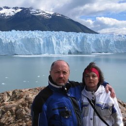 Фотография "На фоне ледника "Перито Морено" в Патагонии, Аргентина"