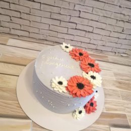 Фотография "🎂 2 кг
Бисквит Красный бархат 🍰 с кремом йогурт 😍 прослойка клубничный конфитюр 🍓 с бананом🍌
#тортик_в_день_рождения "