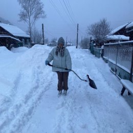 Фотография "Василина  - помощница по уборке снега"